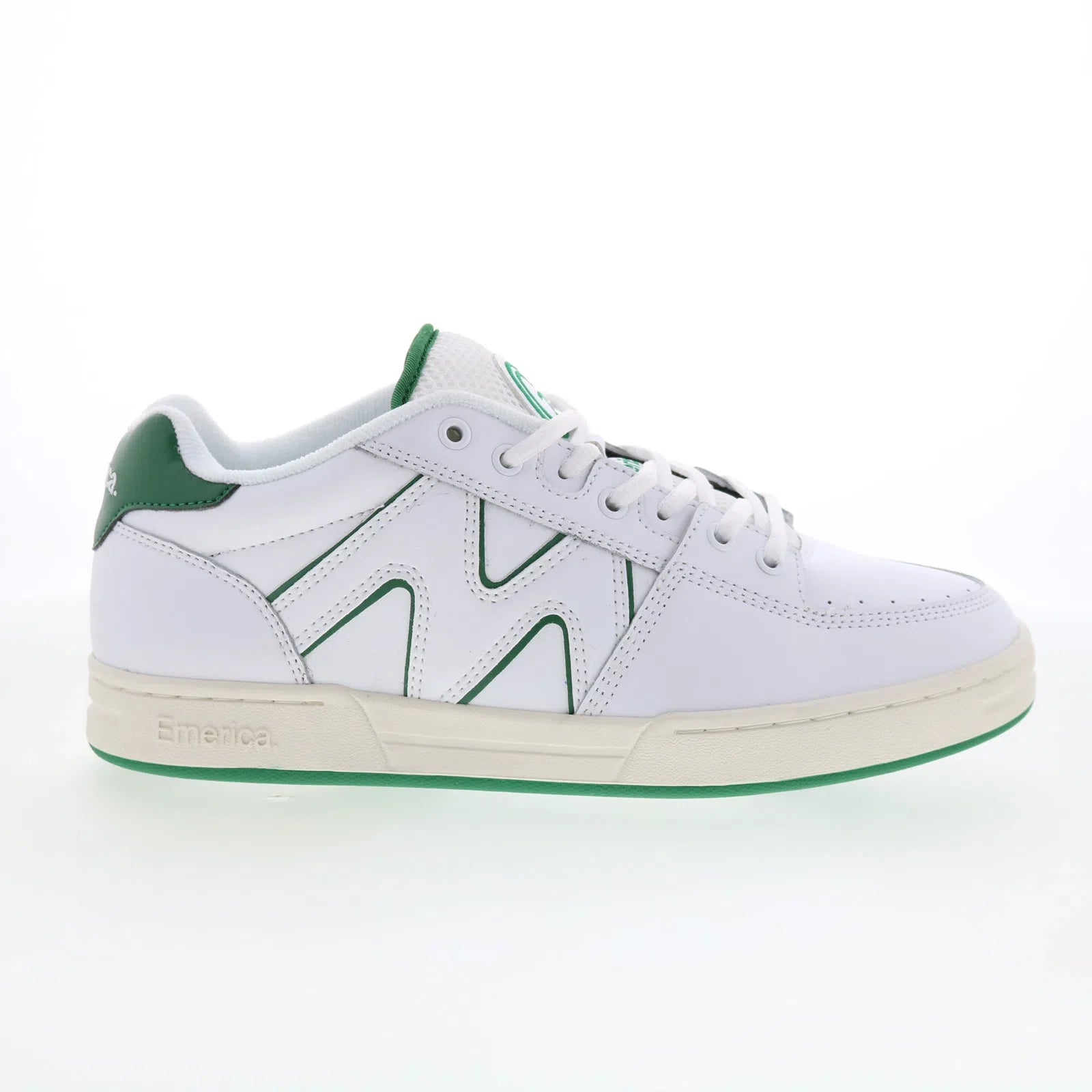 6101000152167_og-1_white_green_01_a4d3070e-b597-47e4-85a2-1a27b69851b1 Emerica OG-1 6101000152167 Mens White Leather Skate Inspired Sneakers Shoes - Image 1
