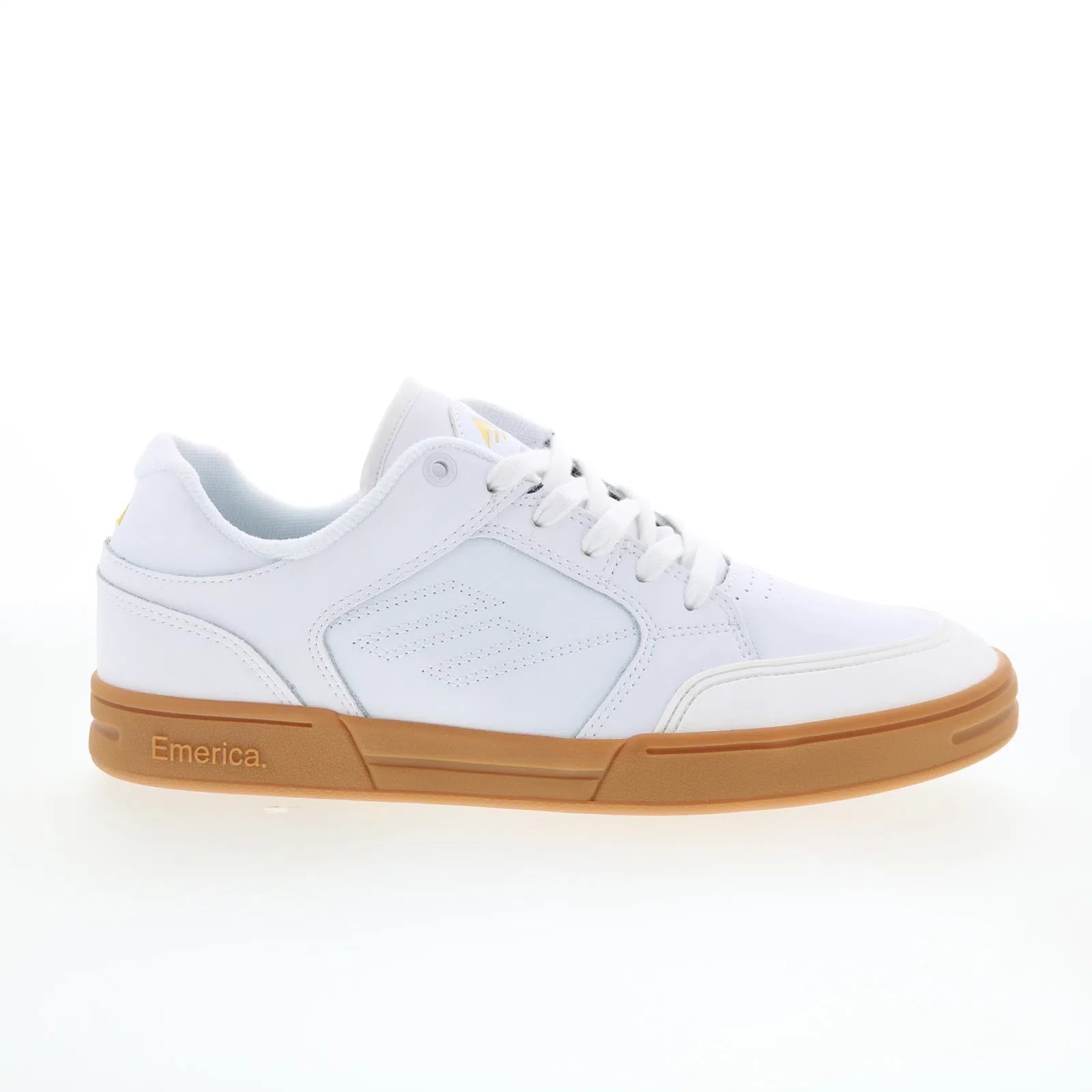 6101000155104_heritic_white_gum_01_3966c9e5-e3a2-4b6c-8bb8-11056a24bd17 Emerica Heritic 6101000155104 Mens White Skate Inspired Sneakers Shoes - Image 1