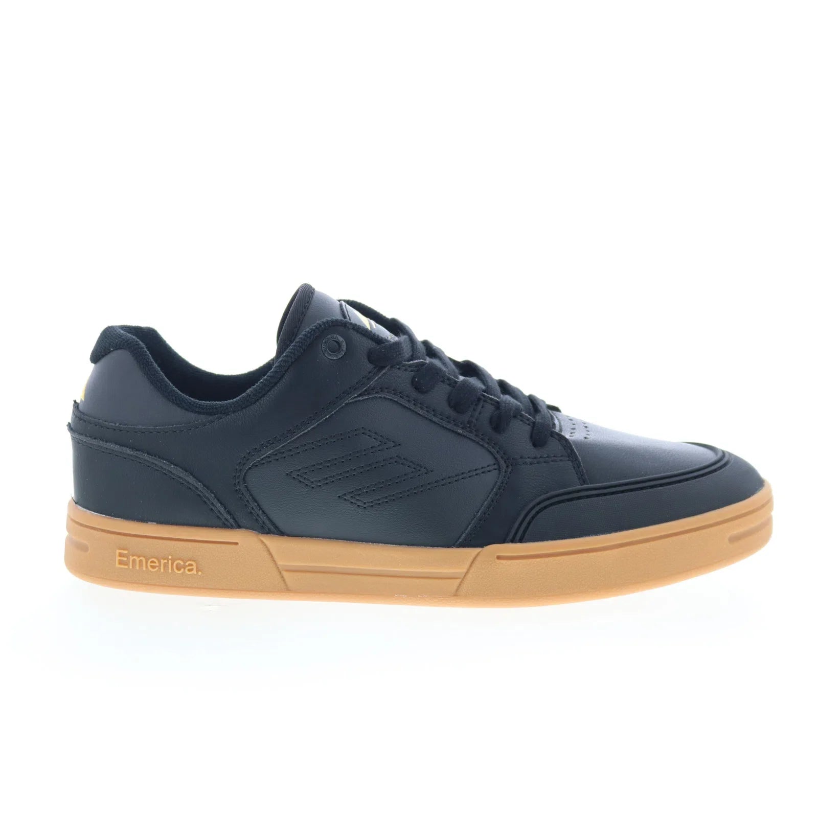 6101000155964_heritic_black_gum_01_f2a6d500-27d4-4e16-83ae-e1d7a5544227 Emerica Heritic 6101000155964 Mens Black Skate Inspired Sneakers Shoes - Image 1