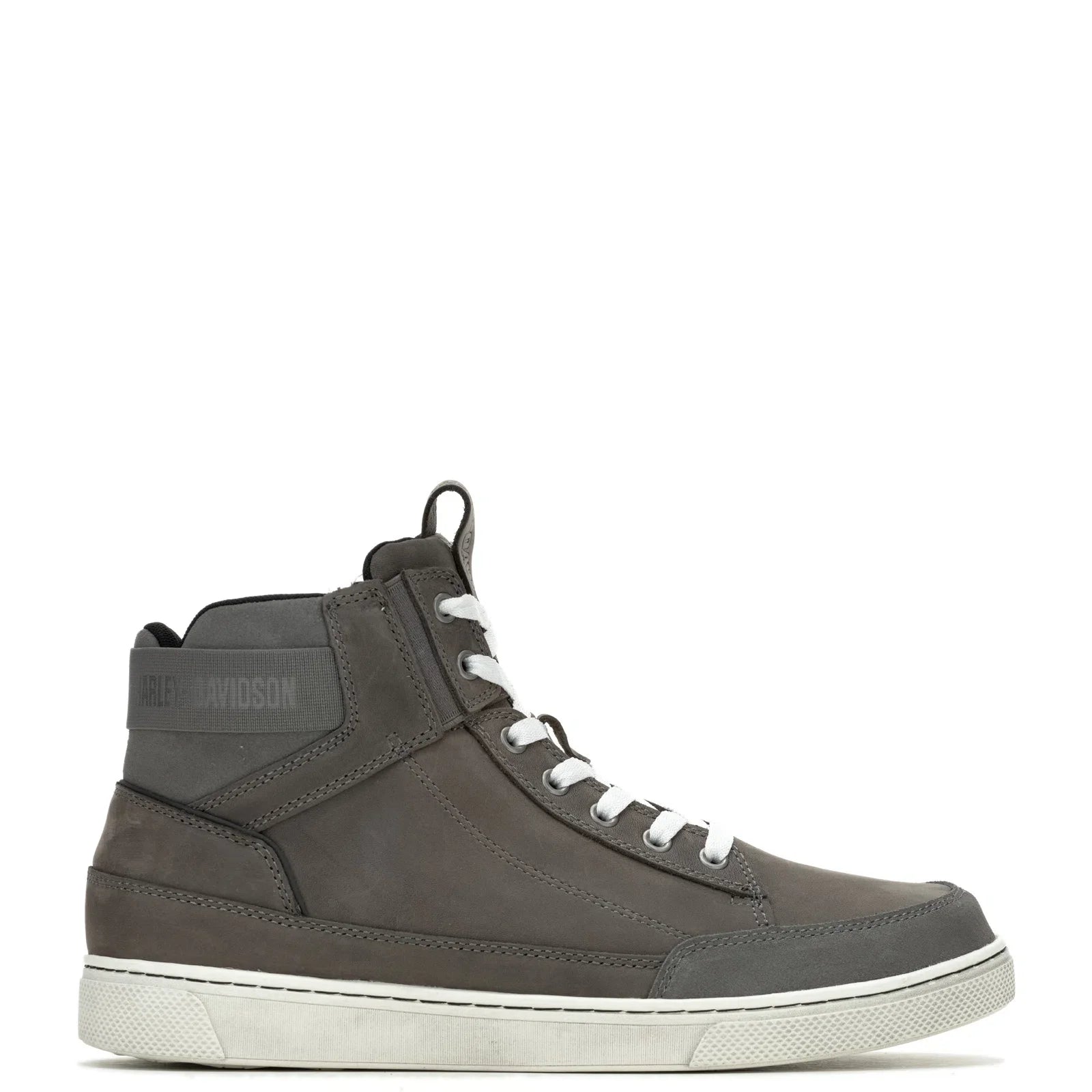HDM-D50003-072522-S23-IMG11_01_73a401a0-0b98-4cd6-9121-ca51d9dc7a9d Harley-Davidson Bauman DE D50003 Mens Gray Leather Lifestyle Sneakers Shoes - Image 1