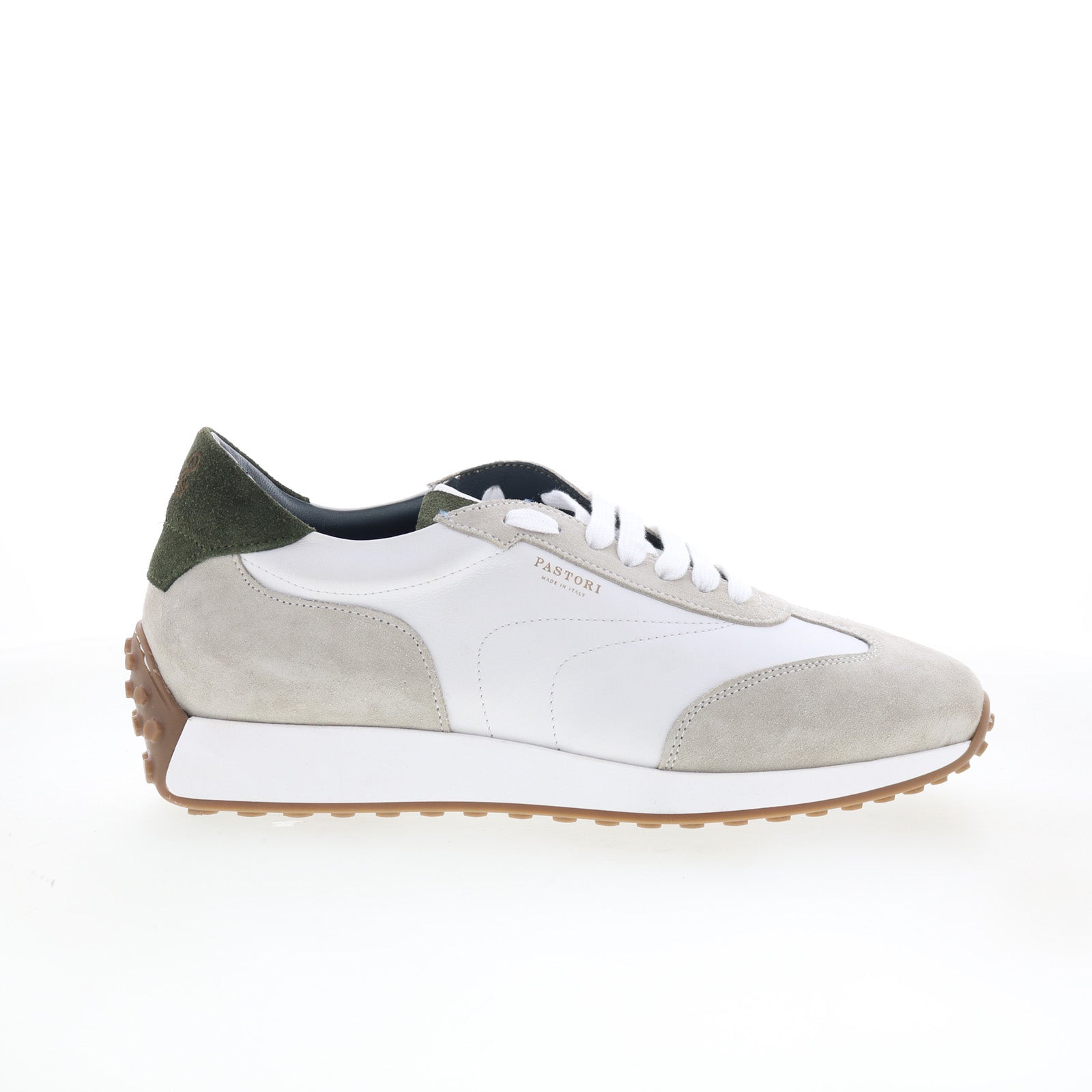 Heraclus_Alaska_Bianco_01_058aa214-a6bf-47ed-b731-67fb812ed05a Pastori by Di Bianco Heraclus Mens White Suede Lifestyle Sneakers Shoes - Image 1