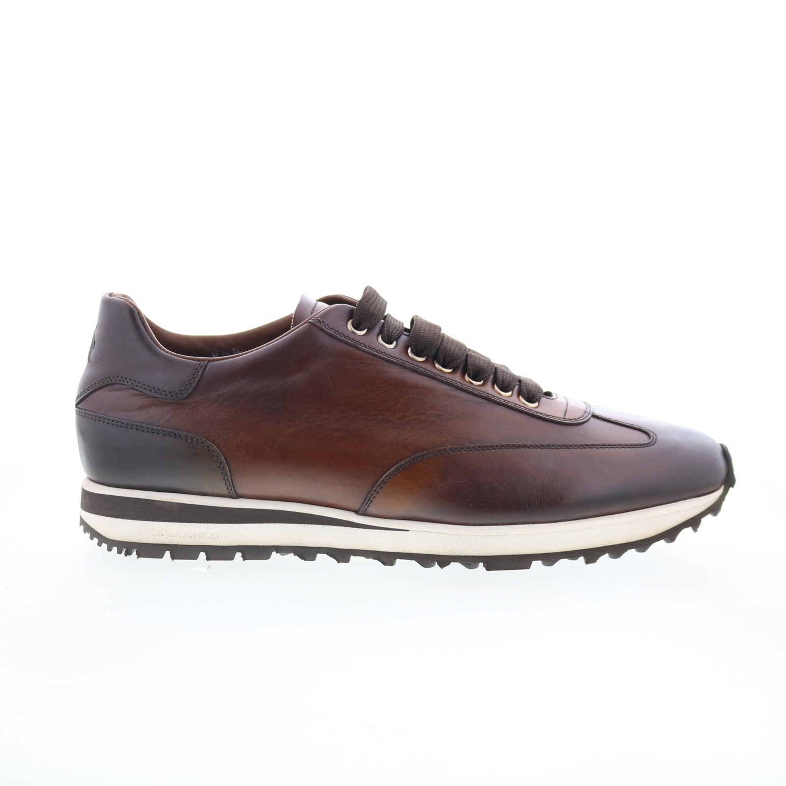 SB307_Trieste_Deco_Brown_01_742aaa53-0442-4b47-aae3-6de4a33d9c65 Di Bianco Trieste Deco SB307 Mens Brown Leather Lifestyle Sneakers Shoes - Image 1