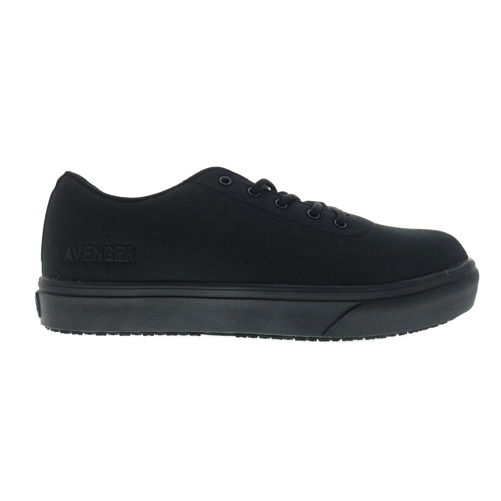 a401_black_reshoot_01 Avenger Alley Composite Toe Electrical Hazard SR Mens Black Work Shoes - Image 1