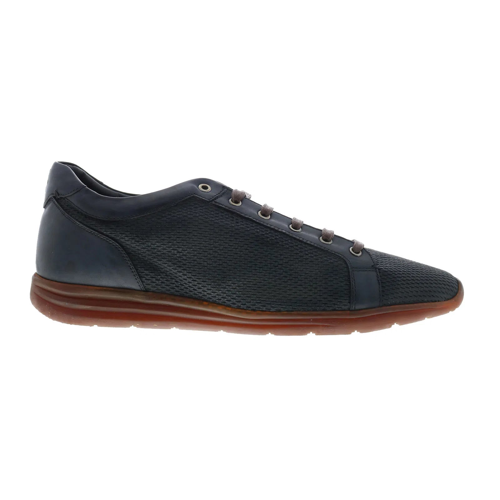 bitetto_fumo_reshoot_01 Di Bianco Bitetto Mens Gray Leather Lace Up Lifestyle Sneakers Shoes - Image 1