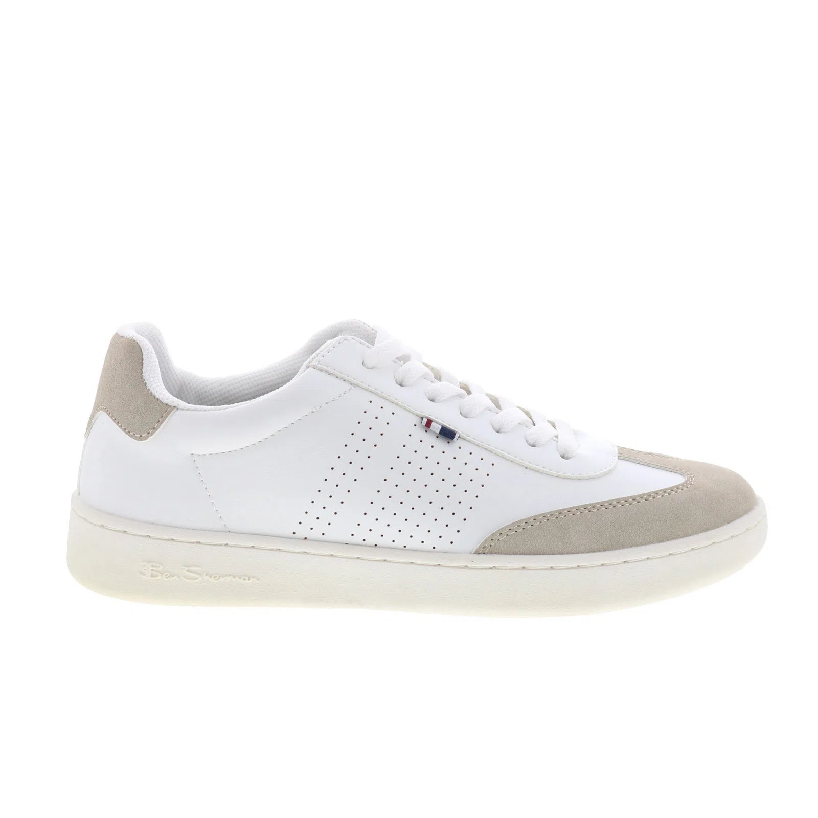 bsmglasv-1674_glasgow_white_off_white_reshoot_01 Ben Sherman Glasgow BSMGLASV-1674 Mens White Lifestyle Sneakers Shoes - Image 1