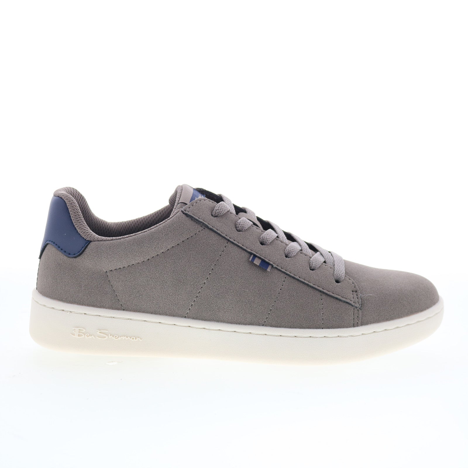 bsmhampe-0586_hampton_charcoal_navy_whisper_white_01_ef556d7d-8caf-4c5a-aa6f-45c987024495 Ben Sherman Hampton BSMHAMPE-0586 Mens Gray Lifestyle Sneakers Shoes - Image 1