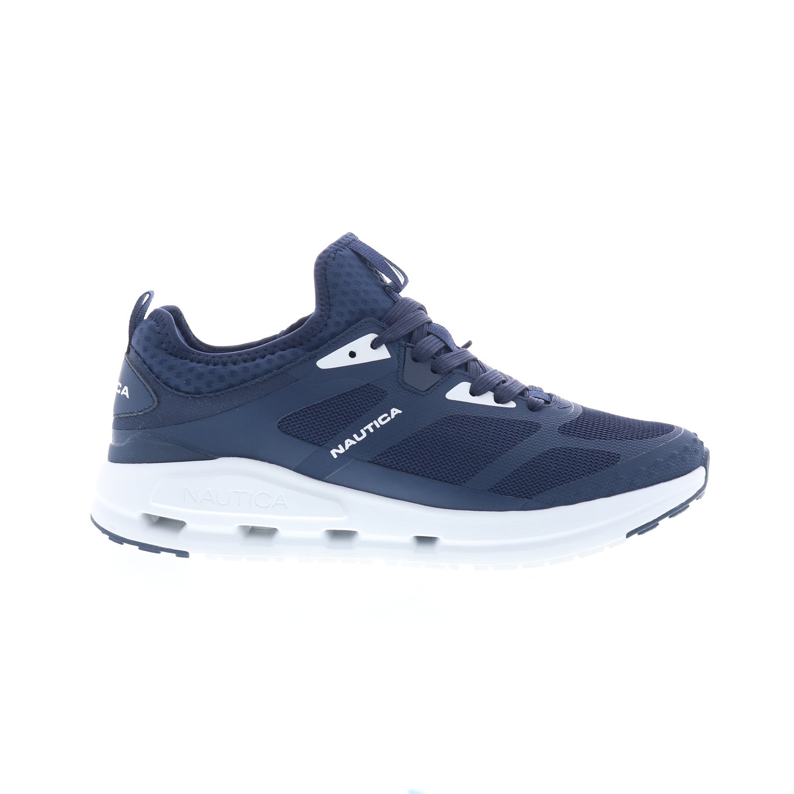 cg6702_gobi_navy_white-img4_01_a9b3ecac-c47c-4cb3-b08b-6c0dca4c45f9 Nautica Gobi CG6702 Mens Blue Mesh Lace Up Lifestyle Sneakers Shoes - Image 1