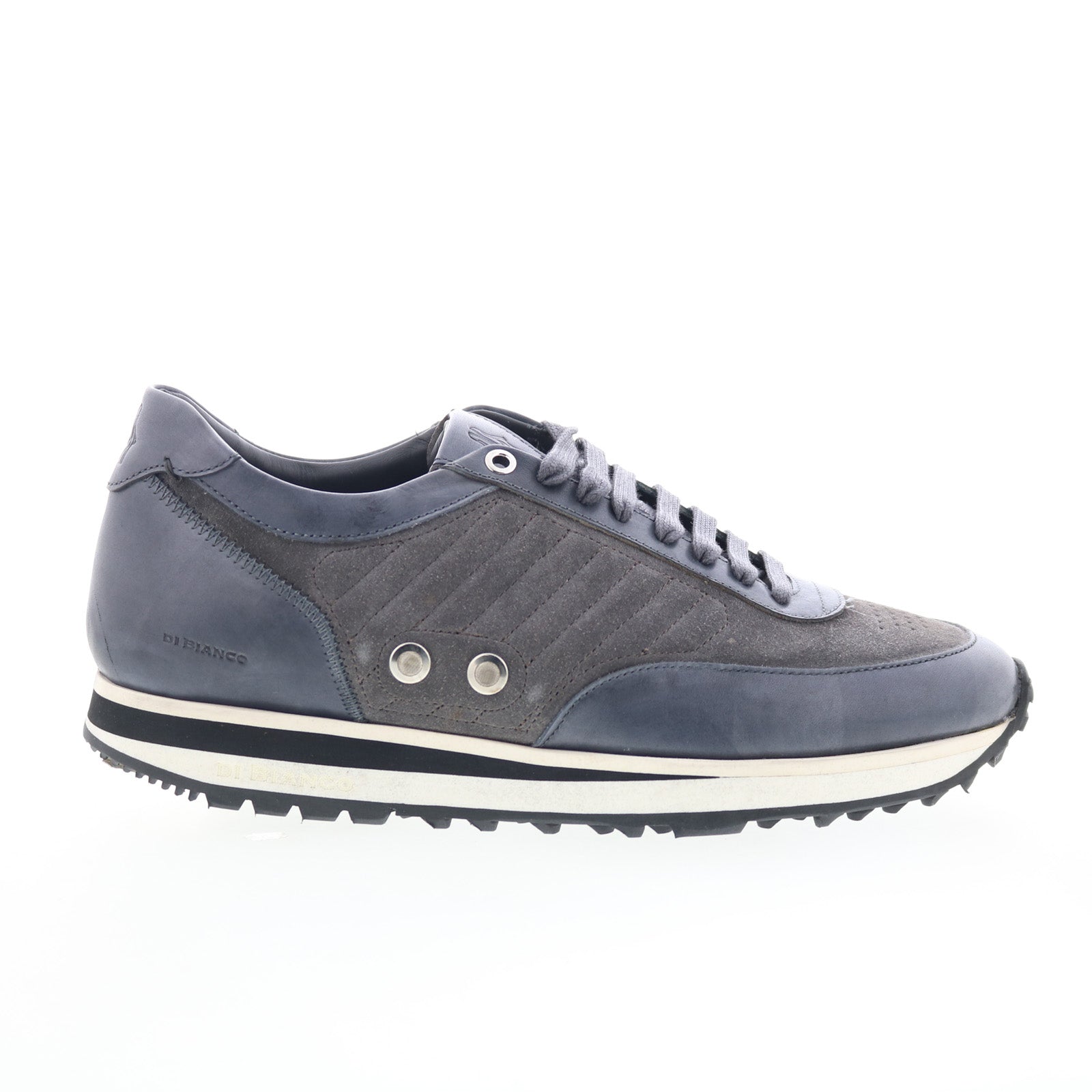 daytona_fumo_01_db87d749-4643-4f16-9d02-a96c2a4af562 Di Bianco Daytona Mens Gray Suede Lace Up Lifestyle Sneakers Shoes - Image 1