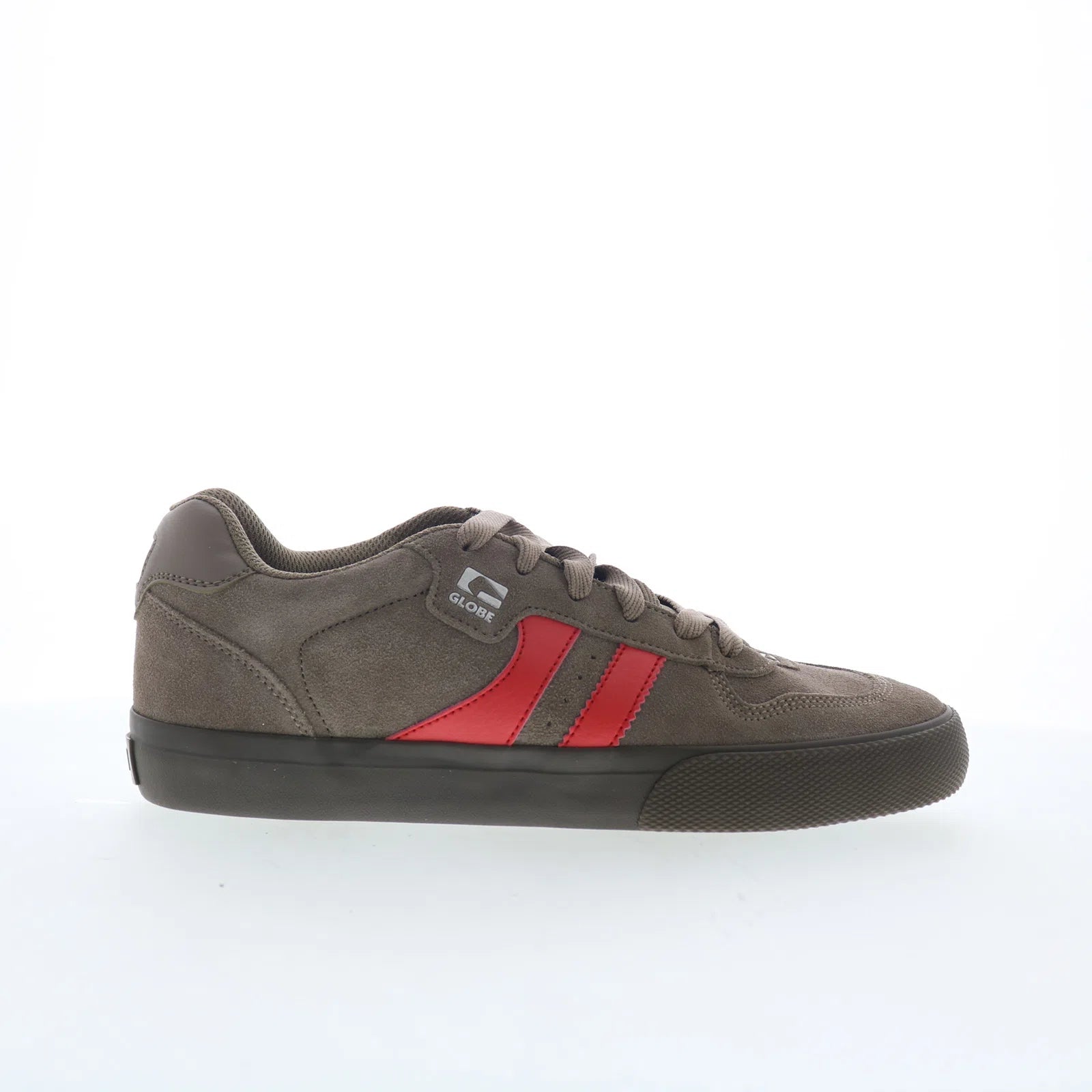 encore-2_gbenco2_nutmeg_01 Globe Encore-2 GBENCO2 Mens Gray Suede Skate Inspired Sneakers Shoes - Image 1