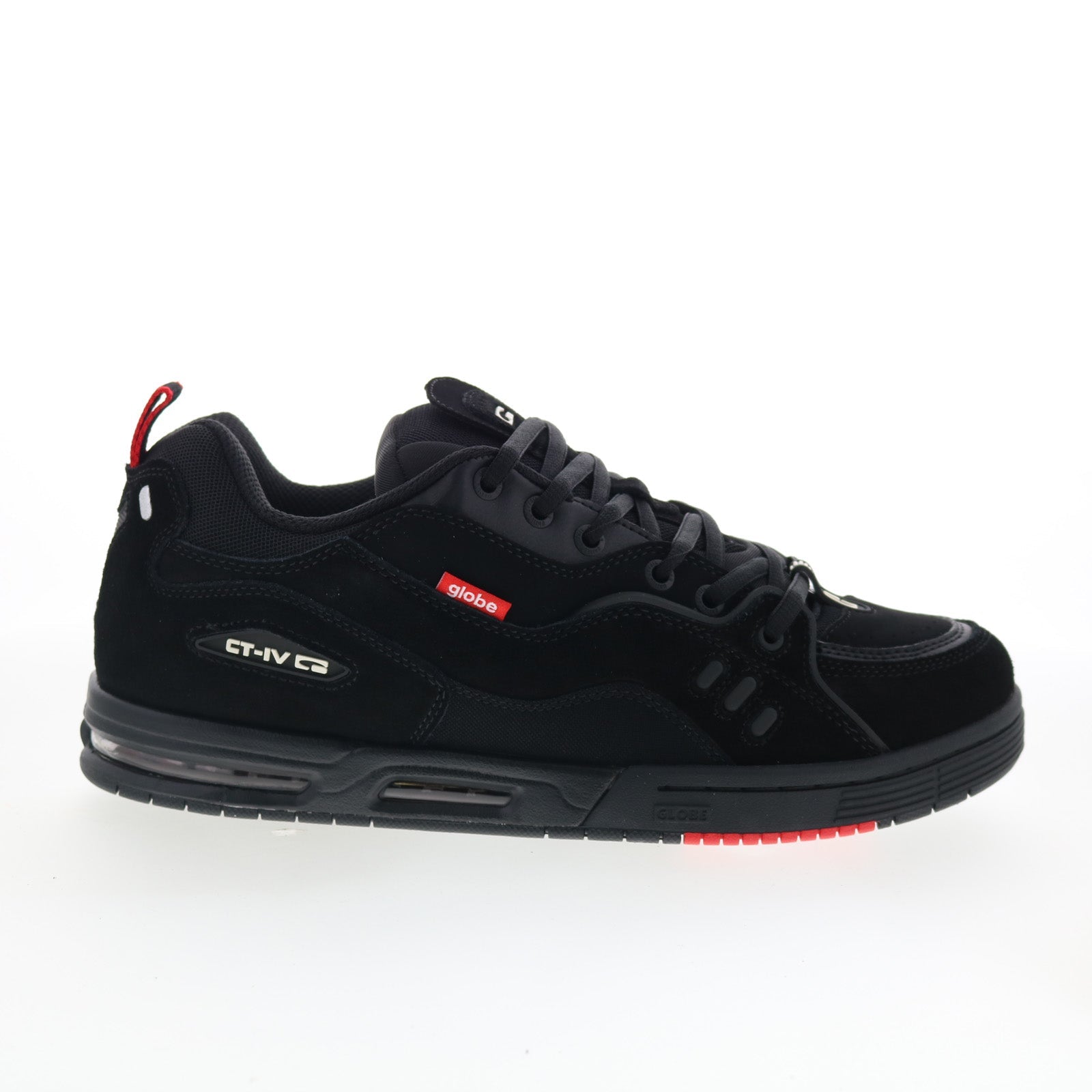 gbct4_ct-4_black_suede_01_a2edd81b-4d65-4e6a-a826-707964eea388 Globe CT-4 GBCT4 Mens Black Suede Lace Up Skate Inspired Sneakers Shoes - Image 1