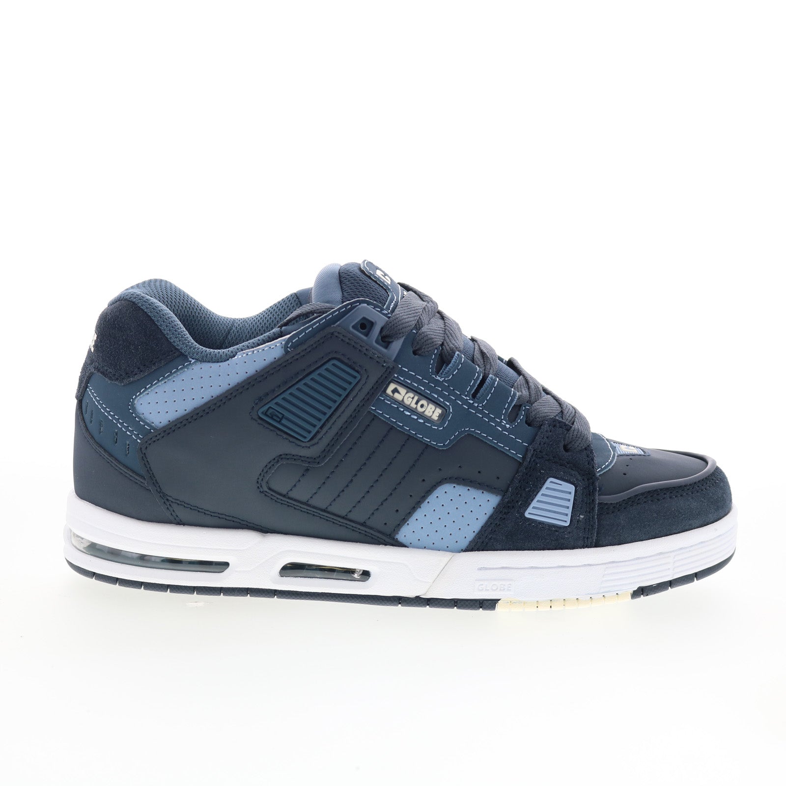 gbsabr_sabre_orion_blue_01_68c12562-a2a9-49b8-9d37-409e8742fee2 Globe Sabre GBSABR Mens Blue Leather Lace Up Skate Inspired Sneakers Shoes - Image 1