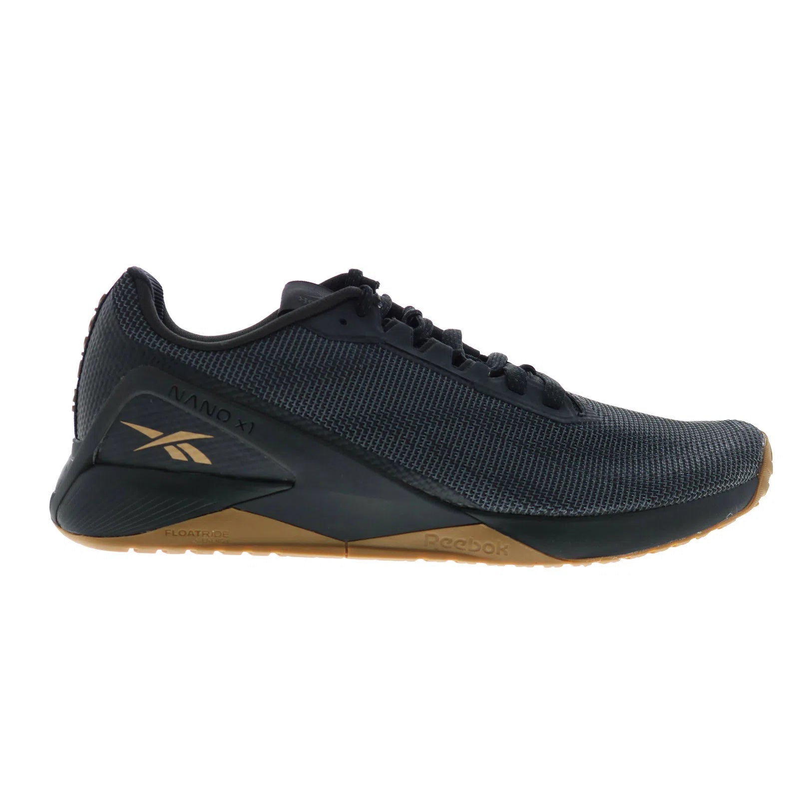 gx0523_cblack_purgry_sepia_reshoot_01_8e381598-6b0b-4830-a342-f42dae1d2b5e Reebok Nano X1 Grit Mens Black Canvas Lace Up Athletic Cross Training Shoes - Image 1