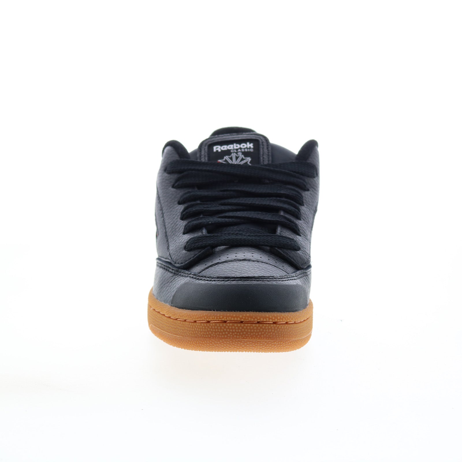 Reebok Club C Bulc Mens Black Leather Lace Up Lifestyle Sneakers Shoes - Image 3