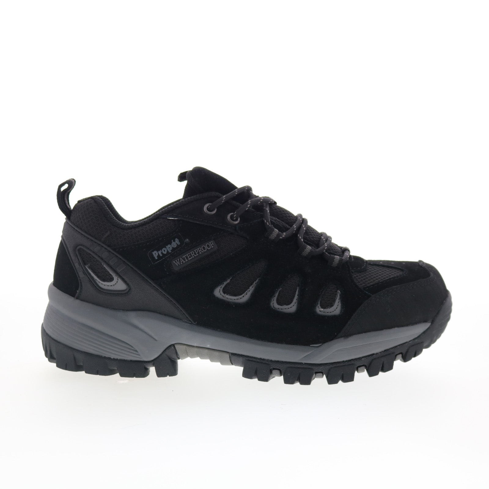 m3598_ridge_walker_low_black-img4_01_a7ae0812-fb0b-40fb-98a6-566ee1cb51b0 Propet Ridge Walker Low M3598 Mens Black Wide Suede Athletic Hiking Shoes - Image 1