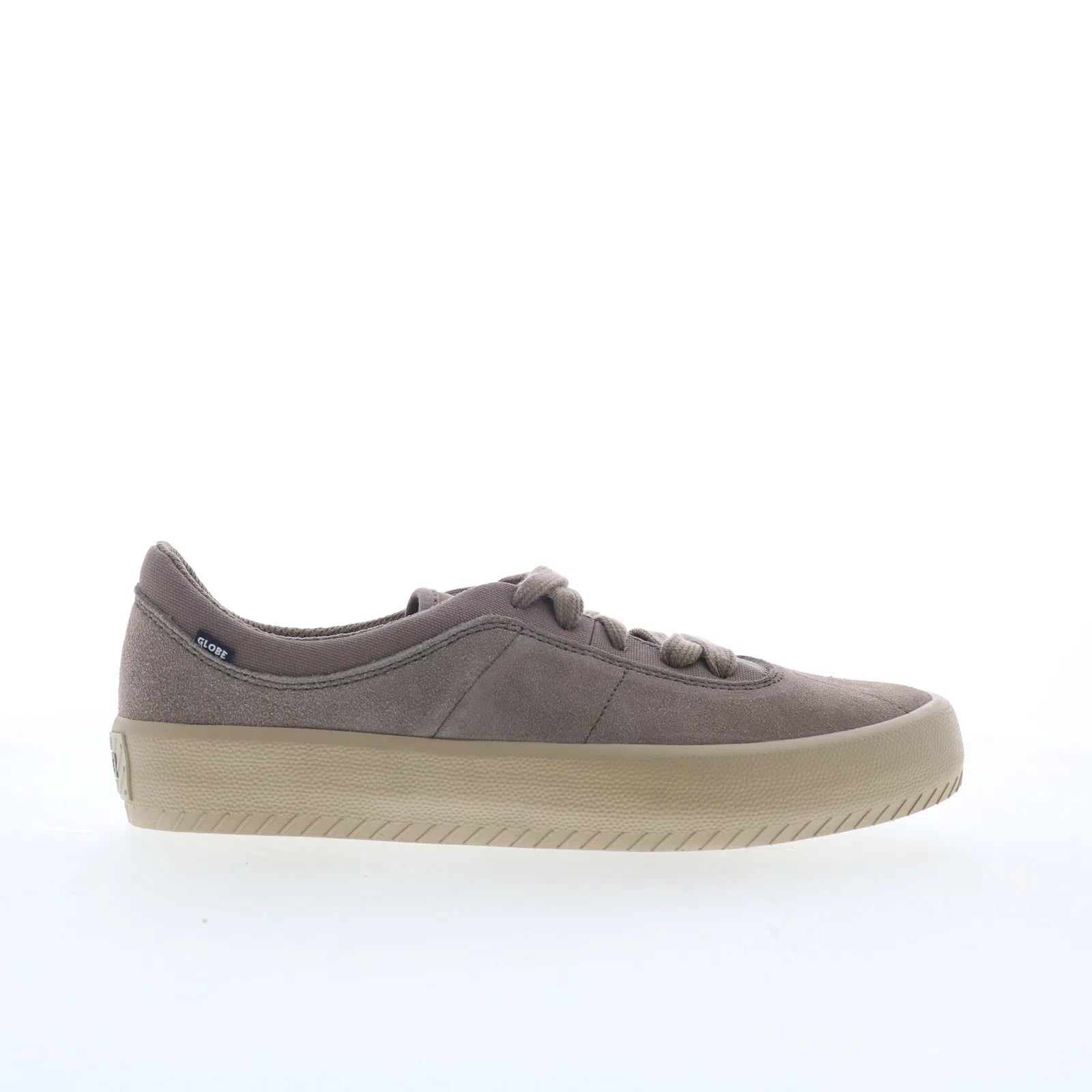 melbek_gbmelb_walnut_01 Globe Melbek GBMELB Mens Gray Suede Lace Up Skate Inspired Sneakers Shoes - Image 1