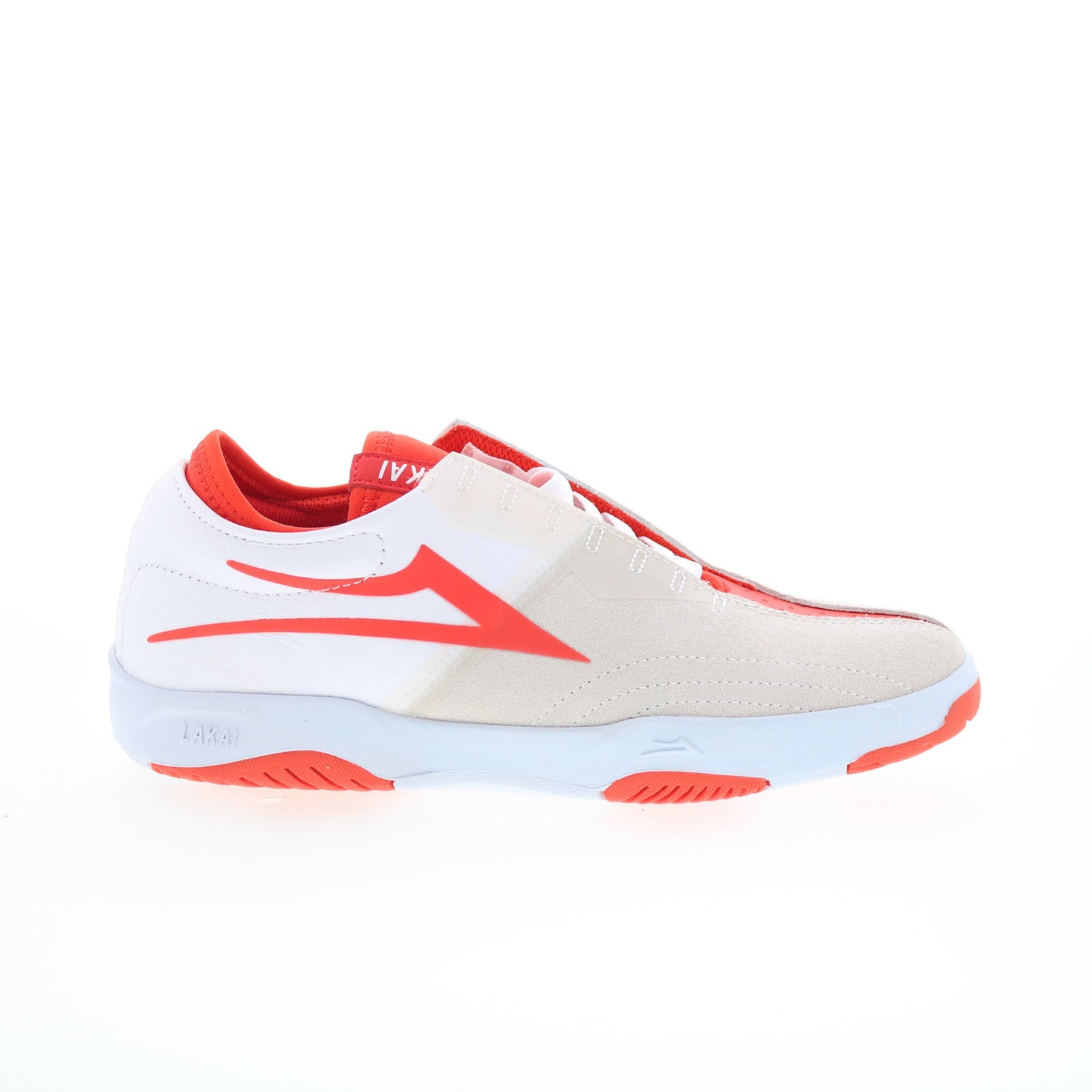 ms124-0266-b00_mod_white_flame_01_b28c8d66-df31-4dfc-b96f-26d076416986 Lakai Mod MS1240266B00 Mens White Suede Skate Inspired Sneakers Shoes - Image 1