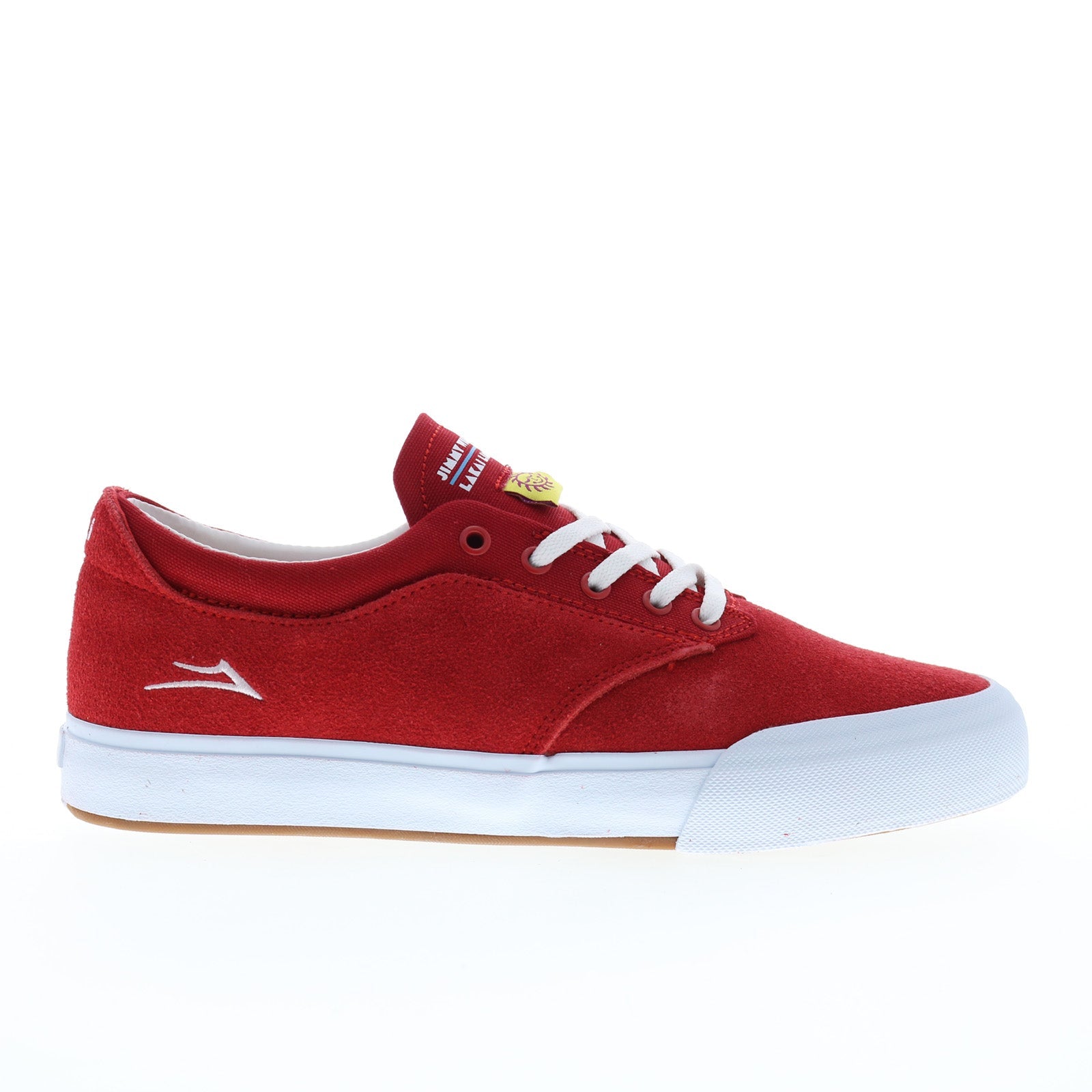 ms2240233a00_wilkins_red_suede_01_50619886-e8f6-4f2e-b4c5-1ac01152b424 Lakai Wilkins MS2240233A00 Mens Red Suede Skate Inspired Sneakers Shoes - Image 1