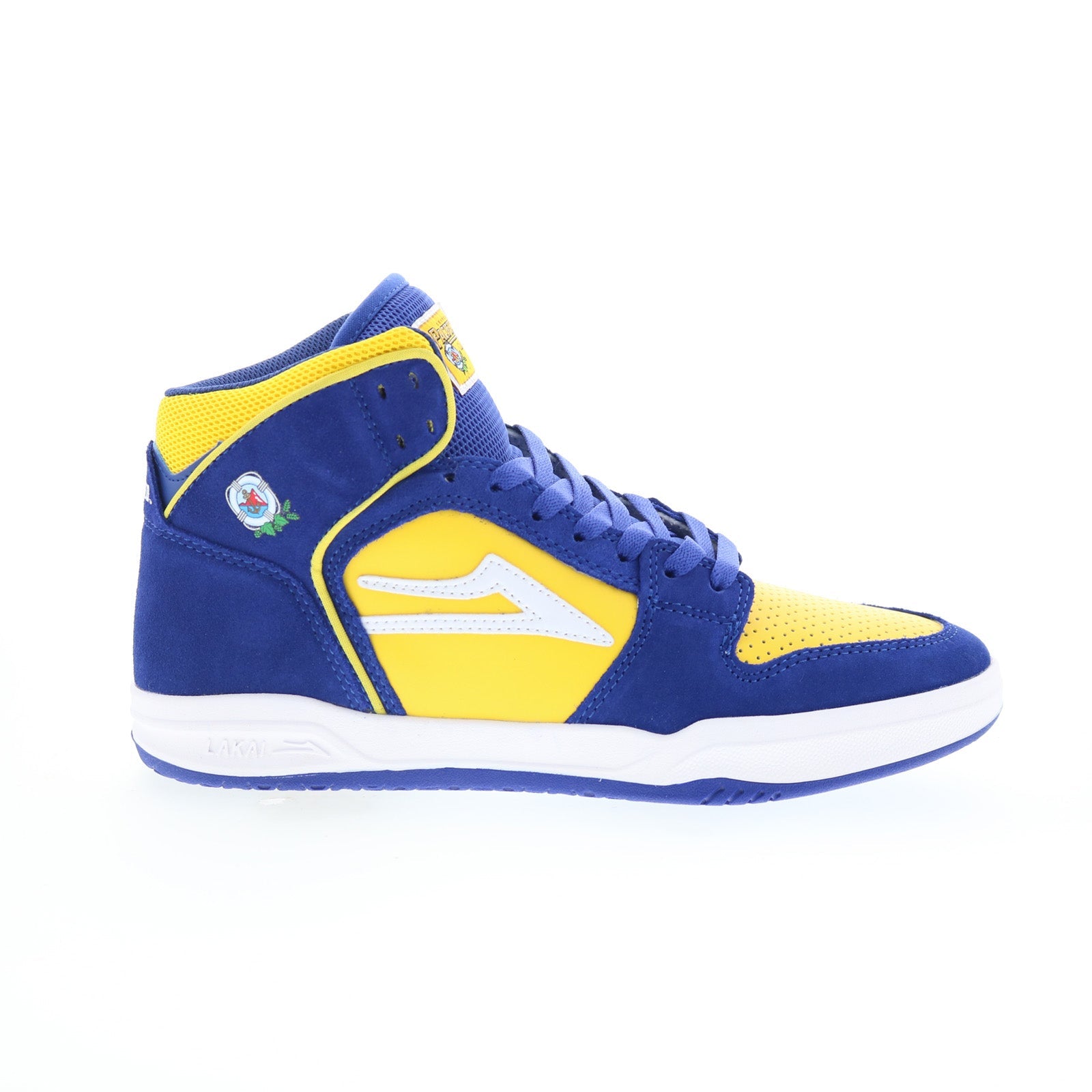 ms323-0208-b03_telford_smu_blue_yellow_suede_01_fa0a4eba-9c66-48ac-bc05-71cfea0744ec Lakai Telford Pacifico Mens Blue Suede Skate Inspired Sneakers Shoes - Image 1