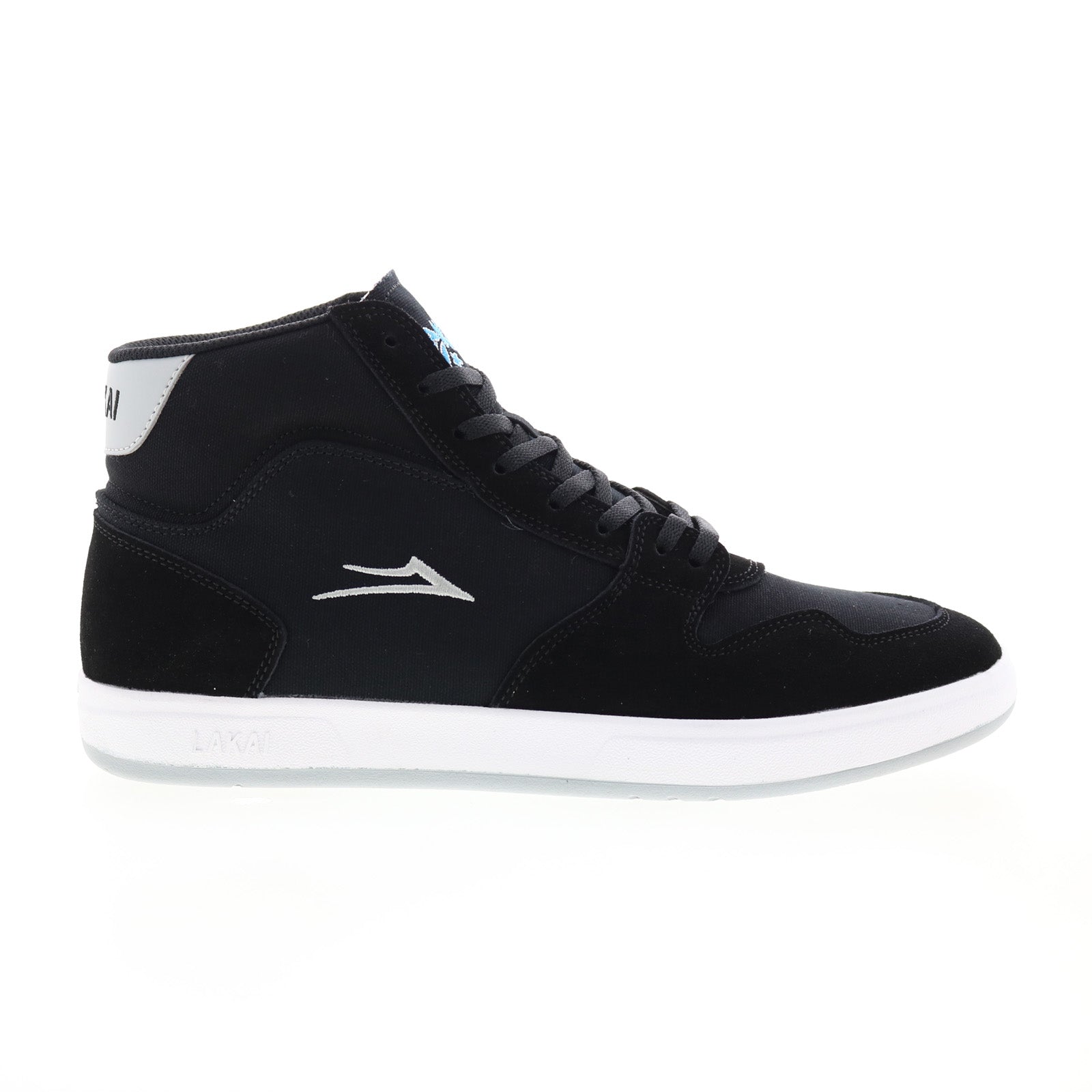 ms4230140b00_villa_black_suede_01 Lakai Villa MS4230140B00 Mens Black Suede Skate Inspired Sneakers Shoes - Image 1