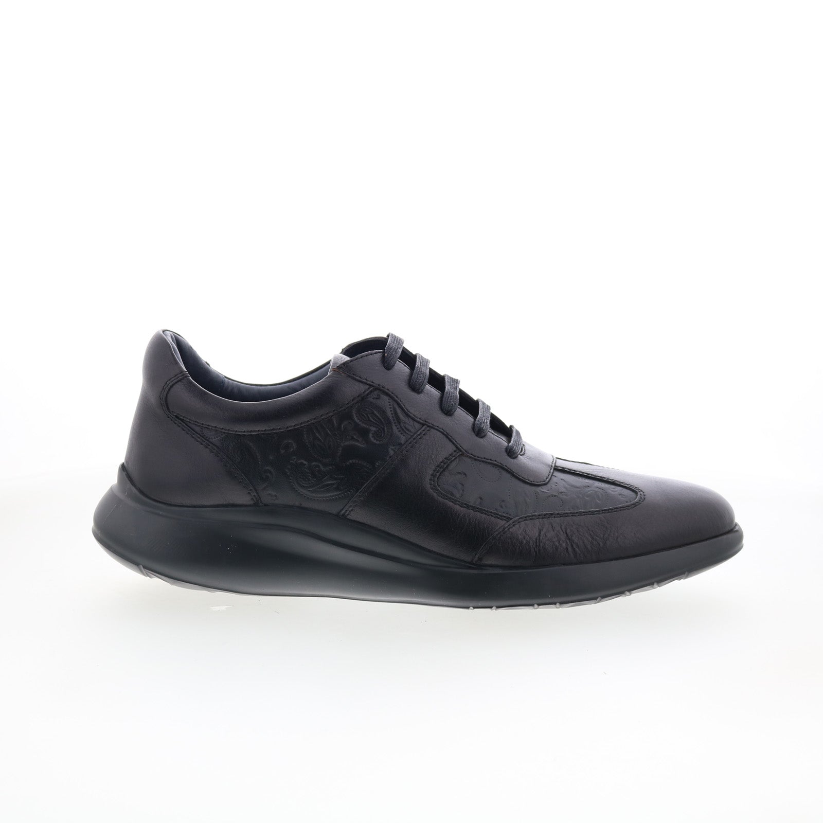 rg5579l_haro_black-img4_01_b889bb07-ca6b-4c37-8cd5-833517c4ebd7 Robert Graham Haro RG5579L Mens Black Leather Lifestyle Sneakers Shoes - Image 1