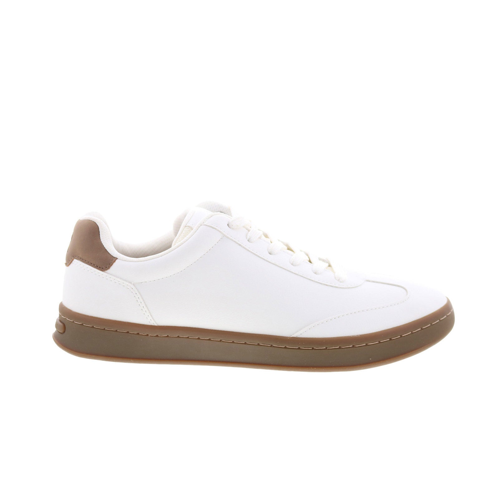 rmnova_white_reshoot_01 Rockport Nova Mens White Leather Lace Up Lifestyle Sneakers Shoes - Image 1