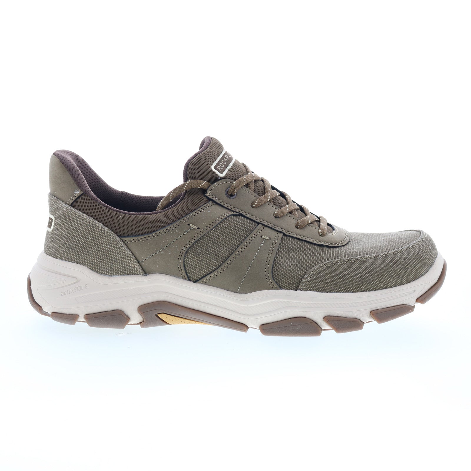 rmrhett2_light_brown_01_16b08c21-bd9b-4296-b8f4-6d5ff887e314 Rockport Rhett 2 RMRHETT2 Mens Brown Canvas Lifestyle Sneakers Shoes - Image 1