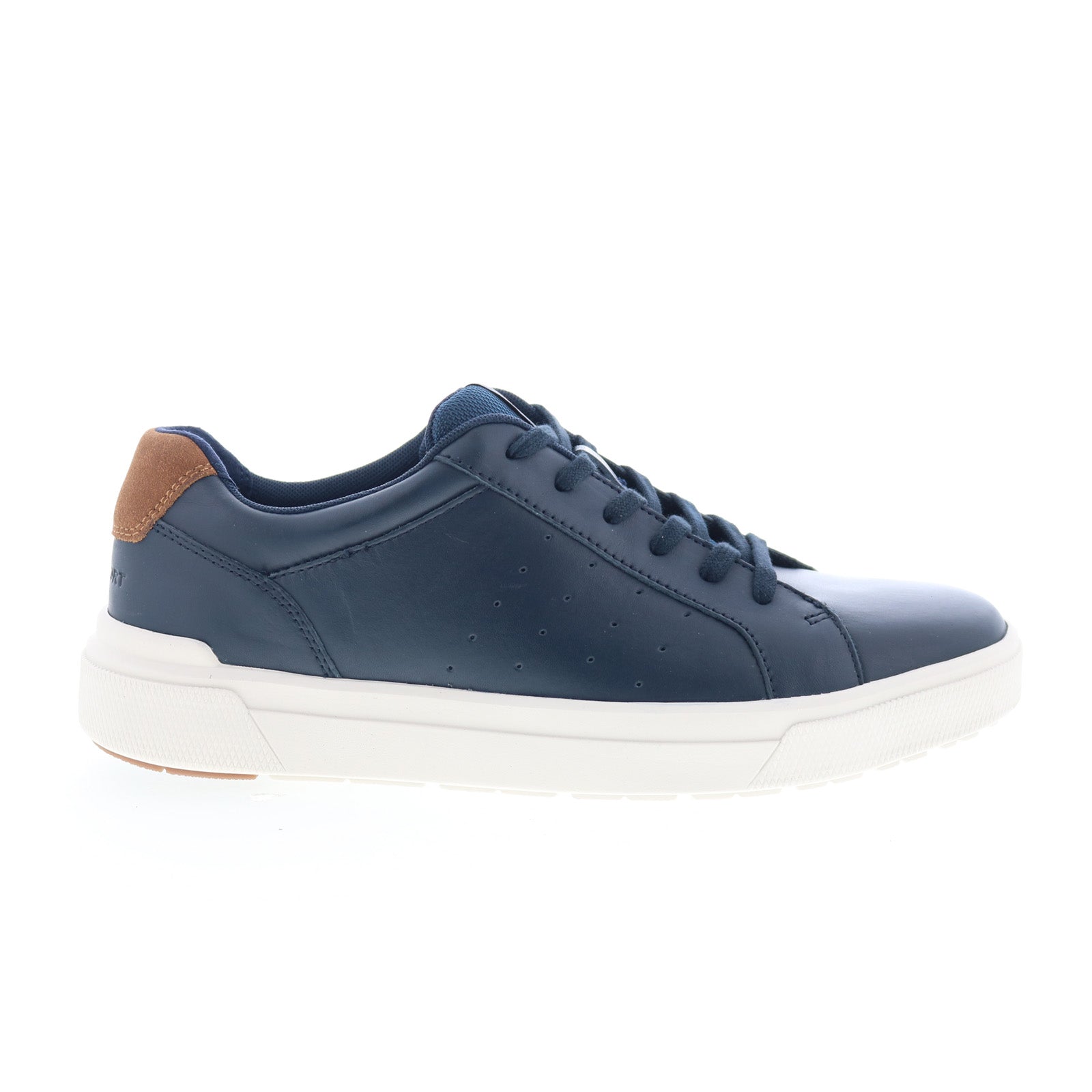 rmtmtarquin_dark_blue_01_cc41a7c9-02f8-4c08-8438-2bcb82c49cbc Rockport Total Motion Tarquin Mens Blue Wide Lifestyle Sneakers Shoes - Image 1