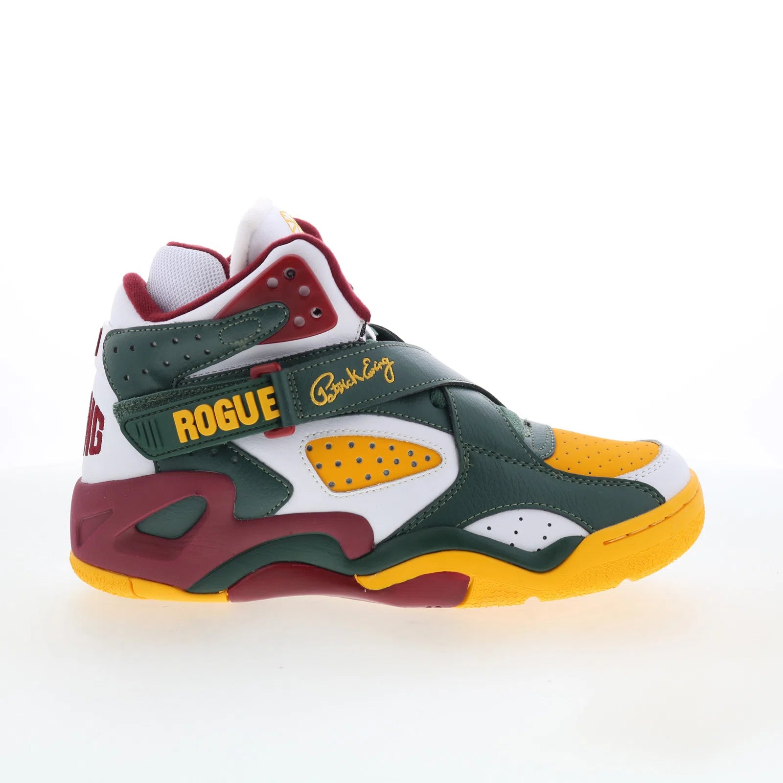 rogue_1ew02592-124_burgundy_yellow_01 Ewing Athletics Rogue 1EW02592-124 Mens White Lifestyle Sneakers Shoes - Image 1