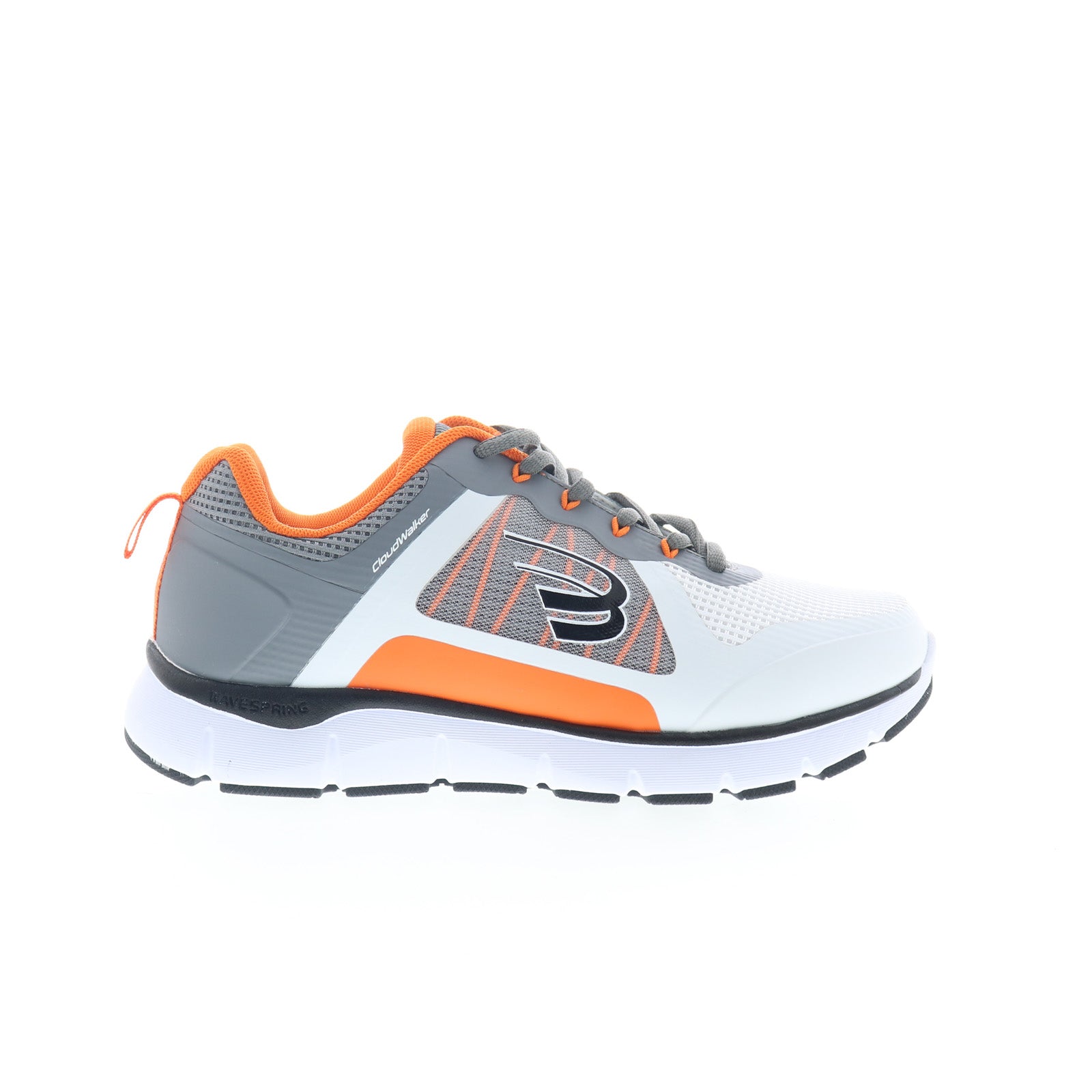 scld111-6e_cloudwalker_whitedark_greyorange-img4_01 Spira Cloud Walker Mens White Extra Extra Wide 6E Lifestyle Sneakers Shoes - Image 1