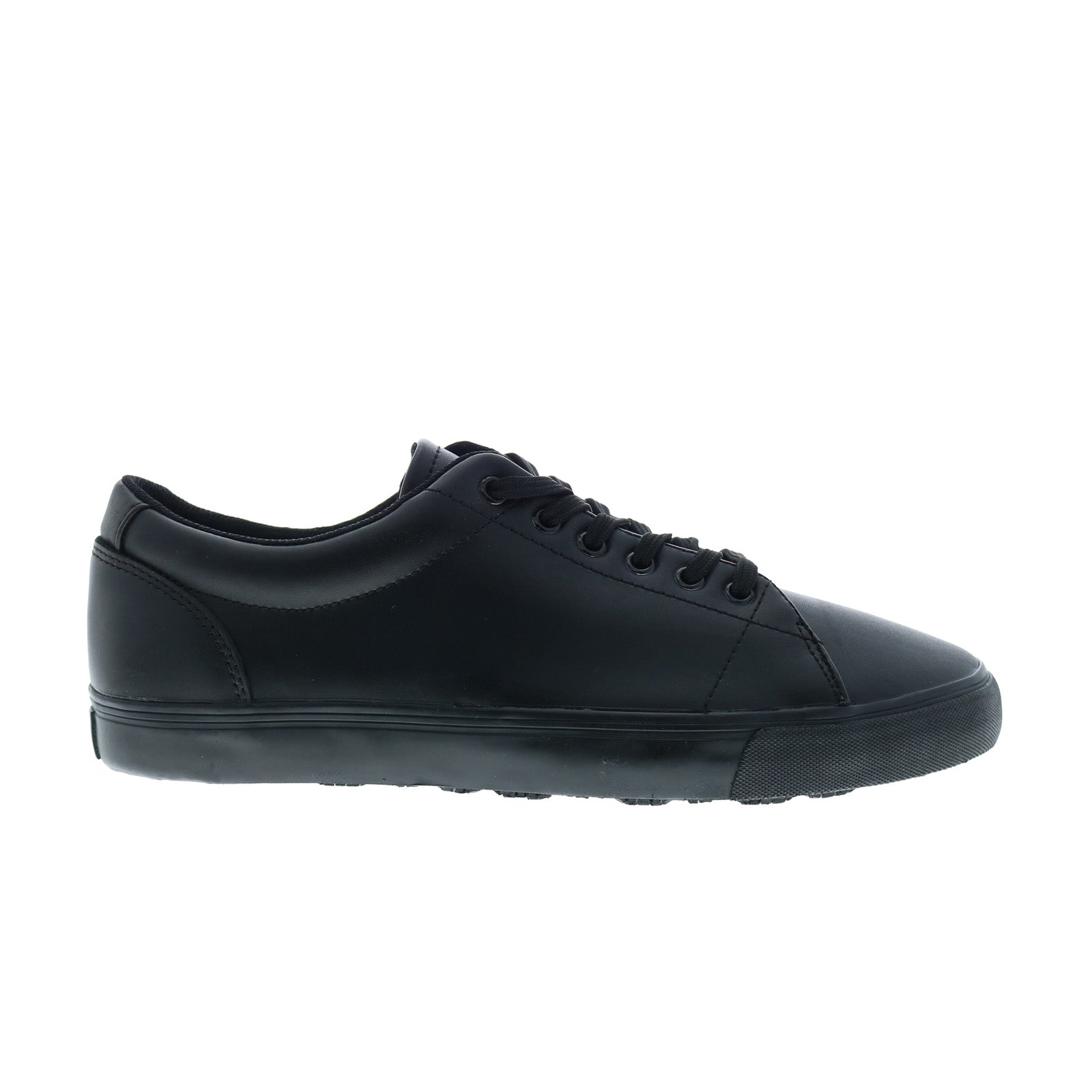slgp014_black_reshoot_01 SlipGrips Slip Resistant Shoe Mens Black Wide Athletic Work & Safety Shoes - Image 1