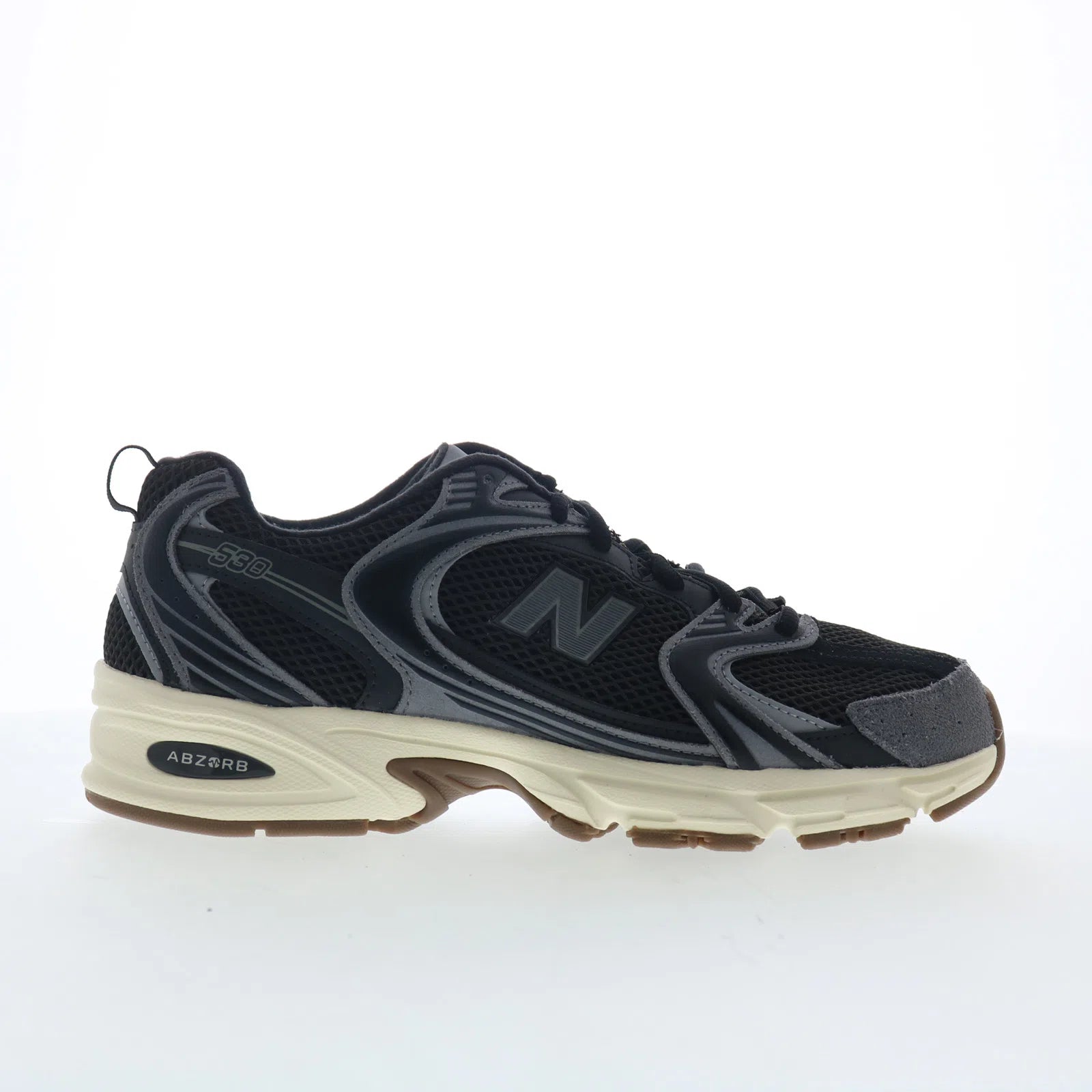 u5309tn_530_black_grey_01 New Balance 530 U5309TN Mens Black Mesh Lace Up Lifestyle Sneakers Shoes - Image 1